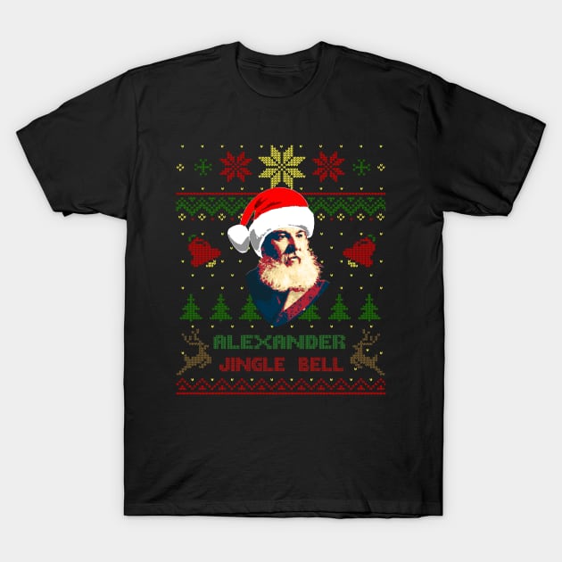 Alexander Graham Bell Funny Christmas T-Shirt by Nerd_art